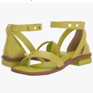 Brand New Franco Sarto “Parker” Lime Green Leather Sandals. Size 8.5
